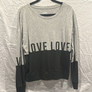 Soho Two-Tone Love Graphic Sweatshirt